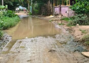 ସାମାନ୍ୟ ବର୍ଷାରେ ରାସ୍ତା ଅବସ୍ଥା ଶୋଚନୀୟ