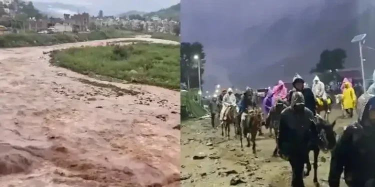 ପ୍ରବଳ ବର୍ଷା ଯୋଗୁଁ ଅମରନାଥ ଯାତ୍ରା ସ୍ଥଗିତ