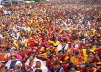 ରାଜଧାନୀ ରାଜରାସ୍ତାରେ ଗର୍ଜିଲେ ଅଙ୍ଗନଓ୍ବାଡି କର୍ମୀ