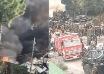 ସେନା ଶିବିର ଭିତରେ ଥିବା ଏକ ଦୋକାନରେ ଭୟଙ୍କର ଅଗ୍ନିକାଣ୍ଡ