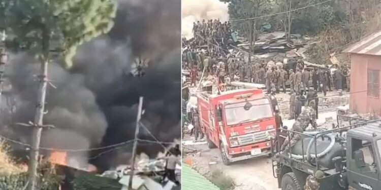ସେନା ଶିବିର ଭିତରେ ଥିବା ଏକ ଦୋକାନରେ ଭୟଙ୍କର ଅଗ୍ନିକାଣ୍ଡ
